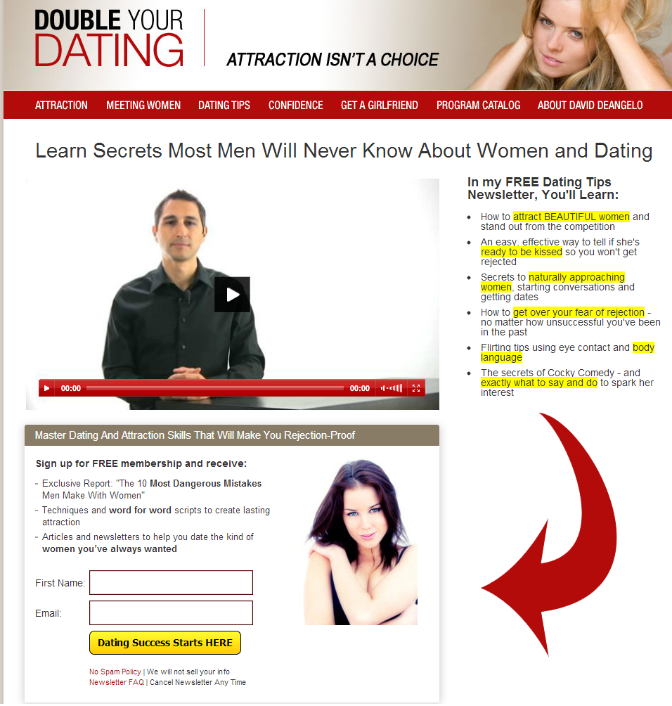 A Dating Landing Page Example