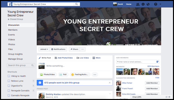 Closed Young Entrepreneur FB Group