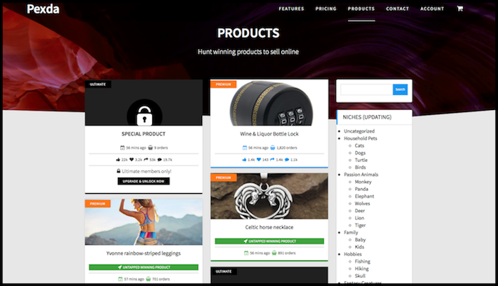 Pexda Product Page