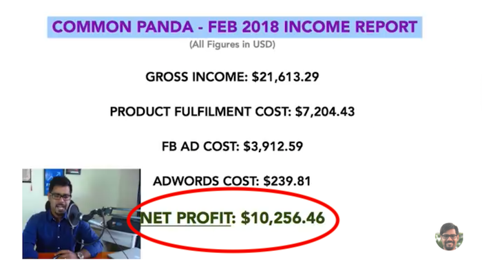 Common Panda Monthly Income Report Totals