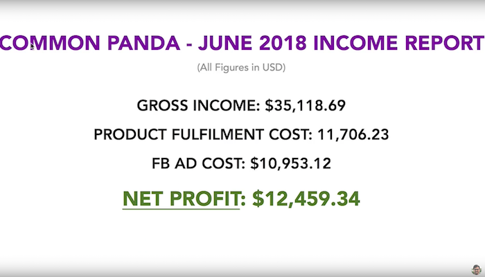 June 2018 Income Report Net Profit
